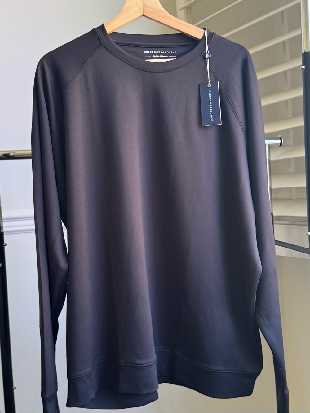 HOLDERNESS & BOURNE The Betts Pullover Performance Sweatshirt Black Sz XXL NWT